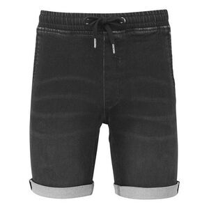 Wombat Mens Denim Drawstring Shorts / Black